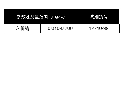 六价铬预制试剂,哈希/Hach,12710-99 0.010-0.700mg/L 100/包