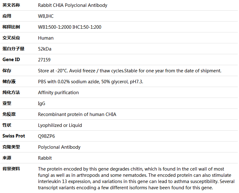 CHIA Antibody,索莱宝,K004613P-100ul